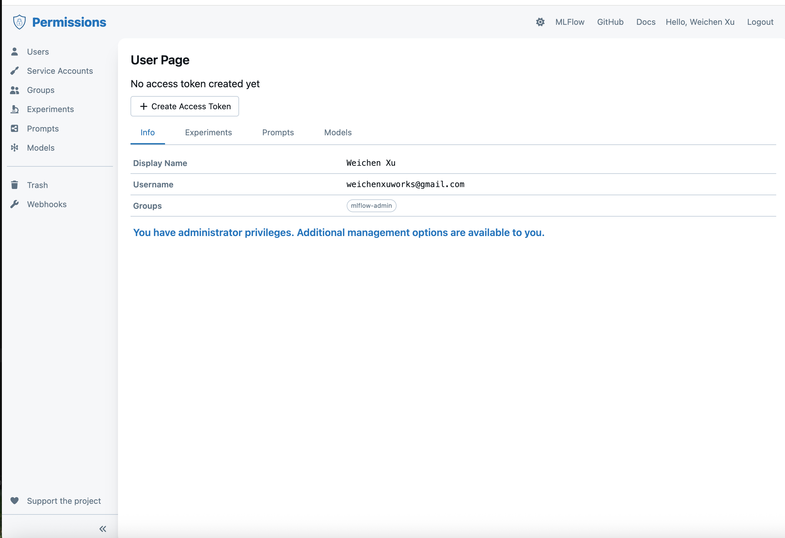 custom action setting