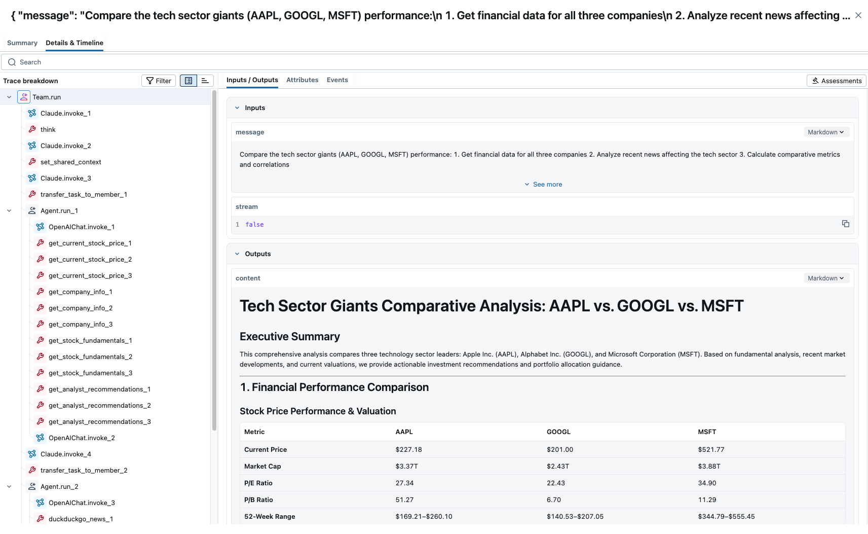 Agno Tracing via autolog